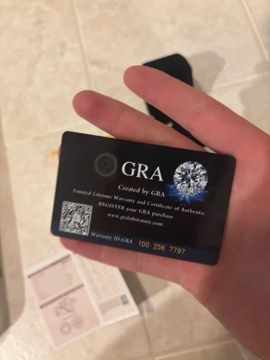 VVS-1 GRA certified 4mm .03ct moissanite diamond earrings - Picture 5 of 6